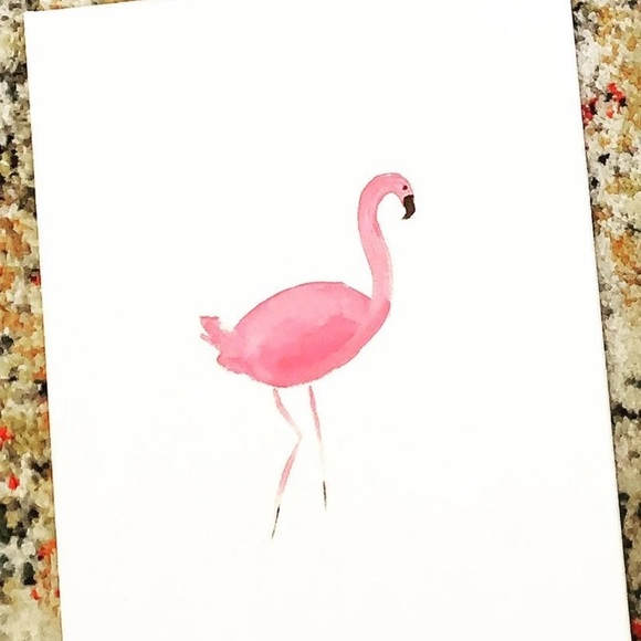 Other - ‼️PRICE FIRM‼️ minimalist flamingo painting